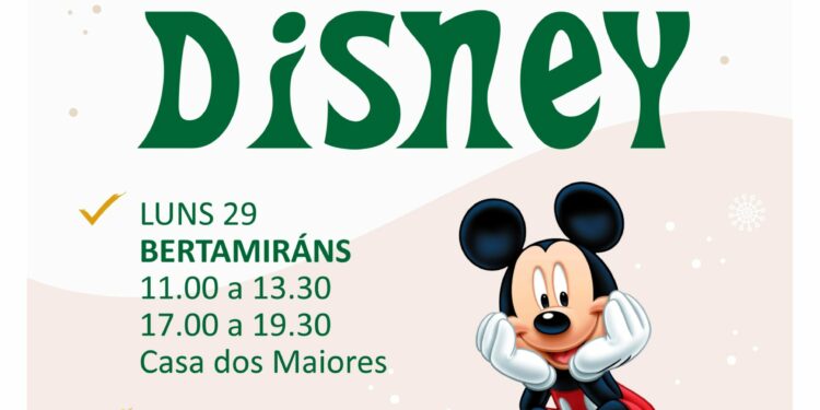 Os personaxes Disney chegan a Bertamiráns e O Milladoiro o 29 e 30 de decembro