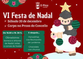 O Pino celebra o sábado 20 de decembro a súa VI Festa de Nadal