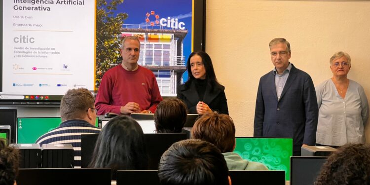 A Deputación da Coruña e o CITIC inauguran no IES Agra do Orzán un programa educativo sobre intelixencia artificial xenerativa nos institutos da provincia
