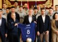 Rueda recibe a los jugadores y equipo directivo del Monbus Obradoiro tras confirmarse su ascenso a la ACB