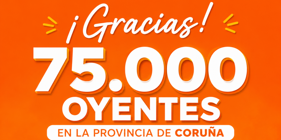 Radio Líder supera los 75.000 oyentes en la provincia de Coruña