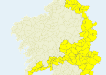 Aviso amarillo por tormentas en las montañas de Lugo y Ourense