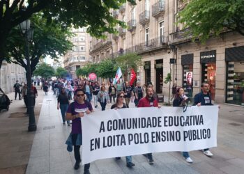 A comunidade educativa galega volveu encher as rúas para demandar un ensino público con recursos e de calidade