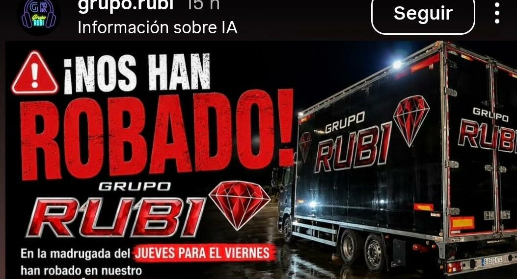 El Grupo Rubí denuncia el robo de su camión escenario