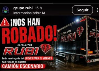 El Grupo Rubí denuncia el robo de su camión escenario