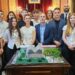 Estudiantes do colexio Santo Ángel preséntanlle ao alcalde un proxecto de refuxio climático xunto ao Pavillón dos Remedios
