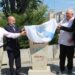Ourense celebra el centenario del Camiño de Nós con un hito de piedra junto al Puente Nuevo