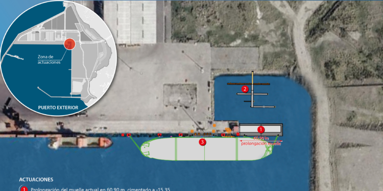 La Autoridad Portuaria de A Coruña ampliará el muelle de Langosteira para habilitar el nuevo punto de atraque de Repsol
