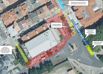 Cambios no tráfico rodado na praza de Galicia polo avance das obras de Abrir Ferrol ao Mar