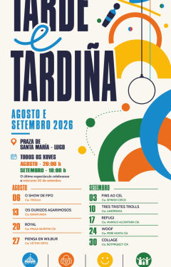 O Concello de Lugo reforza Tarde Tardiña que se desenvolverá en agosto e setembro