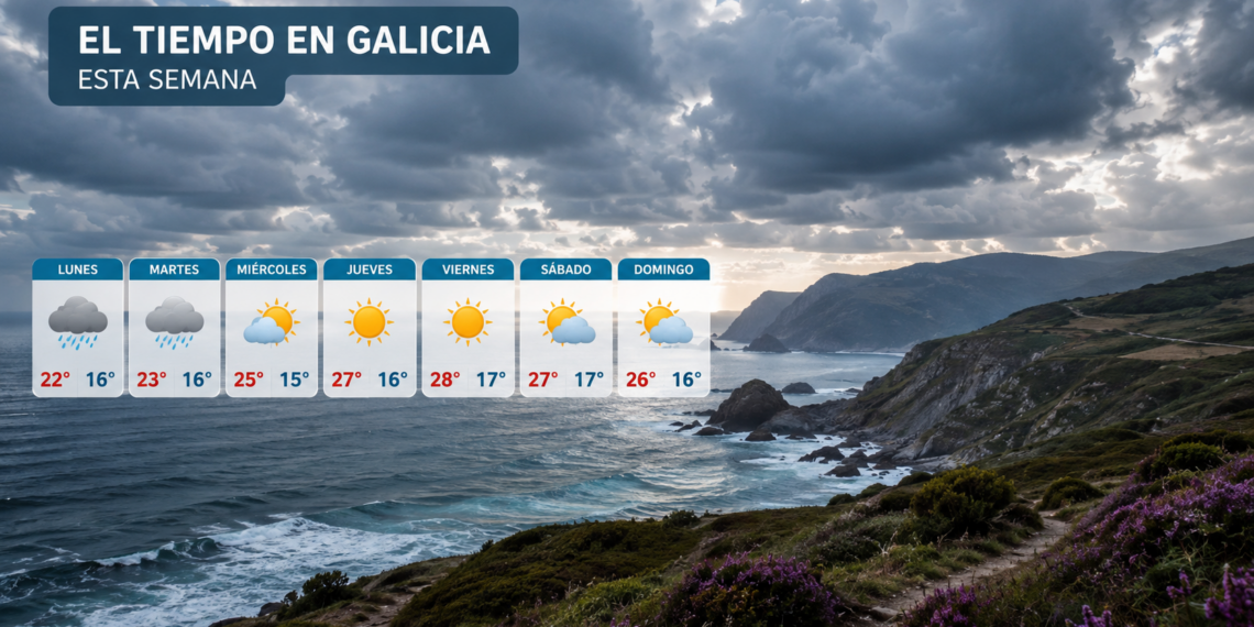 El tiempo en Galicia esta semana: vuelven las temperaturas suaves, con nubes y lluvias en algunas zonas