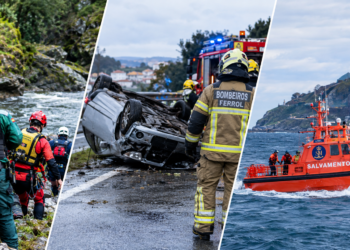 Dos muertos en Lobios y Oleiros y un herido rescatado tras un accidente en Ferrol