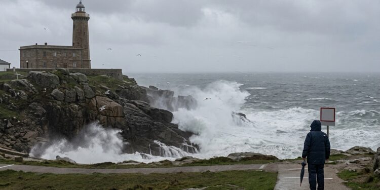 Temporal en la costa de Galicia