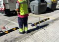 O Concello de Lugo instala topes en prazas de aparcamento de distintos puntos da cidade
