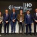 Representantes institucionales y empresariales durante el acto del 140 aniversario de la Cámara de Comercio de A Coruña en el Club Cámara Noroeste.