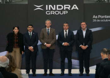 Valentín González Formoso destaca a cooperación institucional para impulsar a nova factoría de Indra nas Pontes.