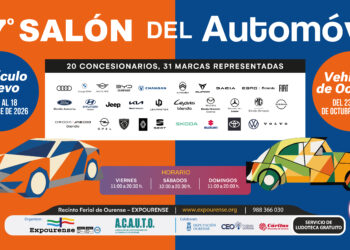 Expourense acoge del 23 al 25 de octubre la feria del vehículo de ocasión del Salón del Automóvil de Ourense 2026.