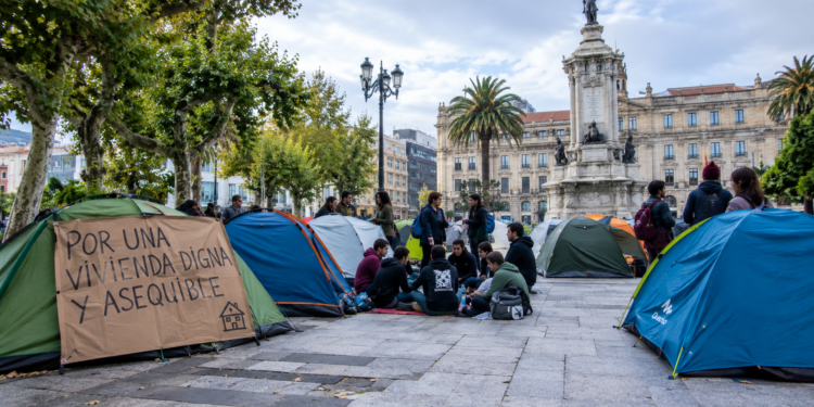 tiendas instaladas en la plaza de Compostela