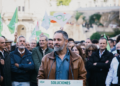 Santiago Abascal durante su comparecencia en A Coruña.