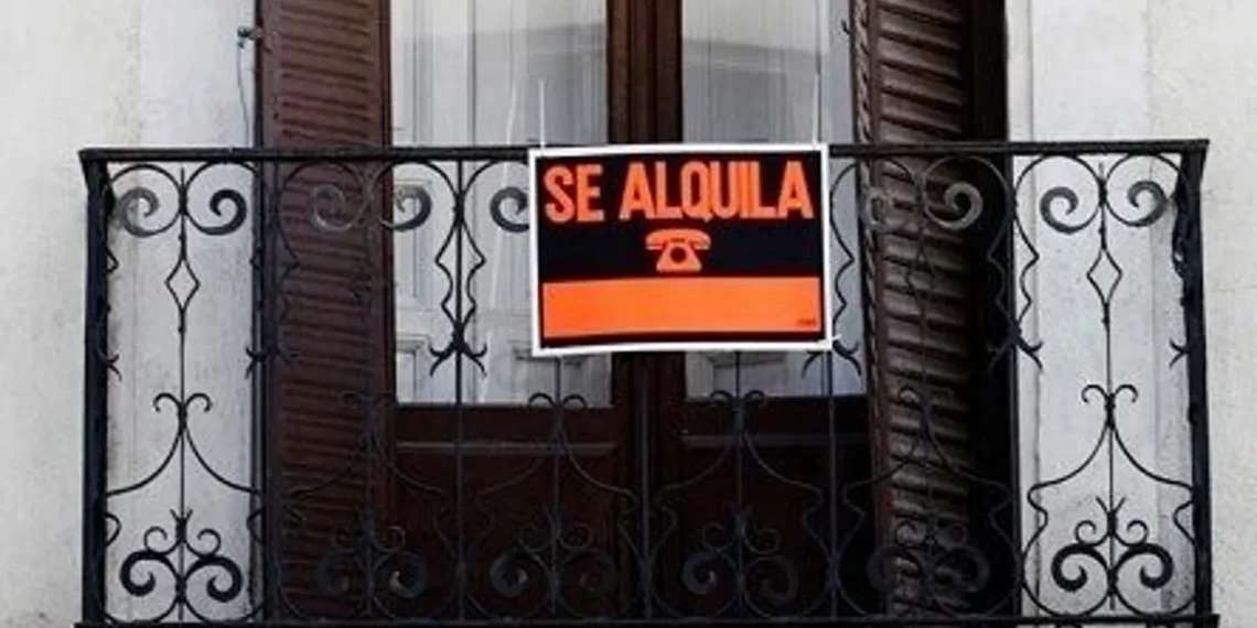 cartel se alquila vivienda