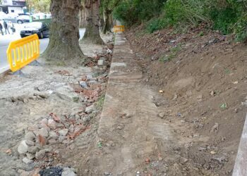 Ferrol inicia las obras para ampliar las aceras de la avenida de Compostela
