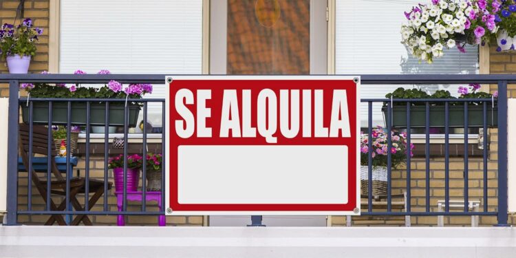 se alquila cartel